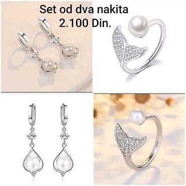 viktorija vranje: Elegantni posrebreni set od hirurskog čelika sa žigom S925 od dva — 2