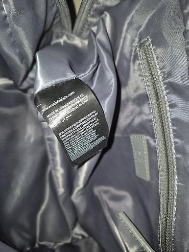 braon torbe ženske: Torba Calvin Klein – monogram platnena torba sa ručkama - Model: CK — 6