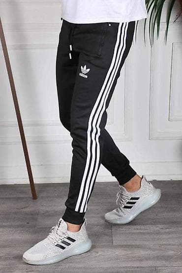 Adidas muška trenerka donji deo sa ranflom crna NOVO Novo Mokra likra