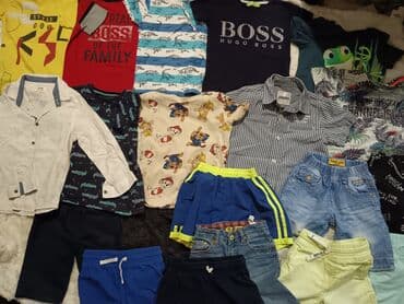 sitne igracke za decu: Hugo Boss, Komplet: Majica, Košulja, Šorts, 104-110 — 1