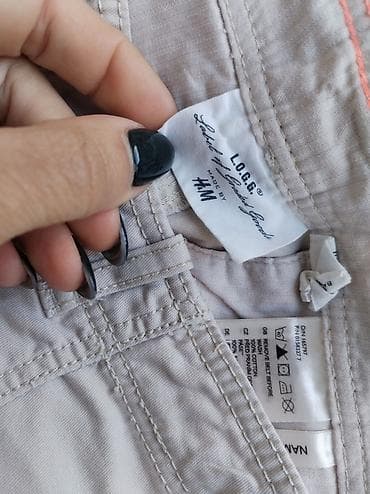 airforce bele: H&M šorts – L.O.G.G. linija - Veličina: S (na etiketi označeno — 2