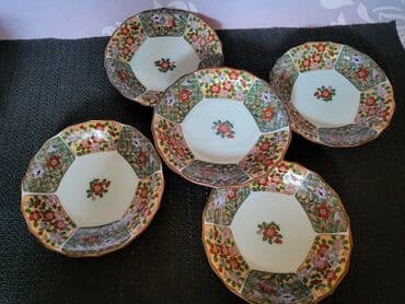 Kuhinjski setovi: Cinijice nove porcelanske,vintaz,rucno oslikane pa glazirane — 2
