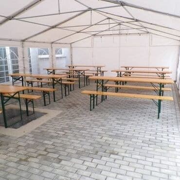posude za ketering: Iznajmljivanje belih šatora, pagoda, tendi, barski stolovi, ketering — 18