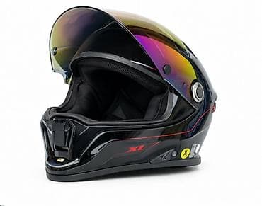 Kids' bicycles: Moto kaciga FGN sa reflektujućim vizirom – crna Kvalitetna FGN moto — 4