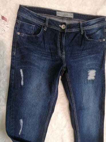 push up pantalone: Nove Cropped denim style 38 Struk 38cm Bokovi 47-48(tegljive oko 3cm) — 1