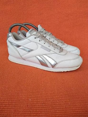 REEBOK kozne patike br 38 - Reebok kozne bele patike sa srebrnim