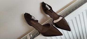 cipele za ples: Ženske elegantne salonke KAFEINI - Model: špic cipele sa otvorenim — 3