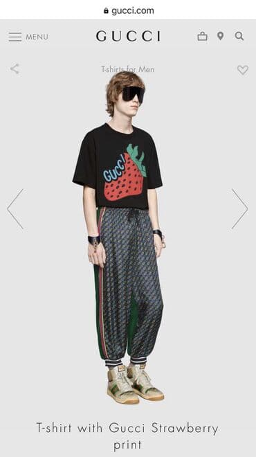 ray ban made in italy: Gucci Strawberry-Original muska majica POVOLJNO Gucci — 3