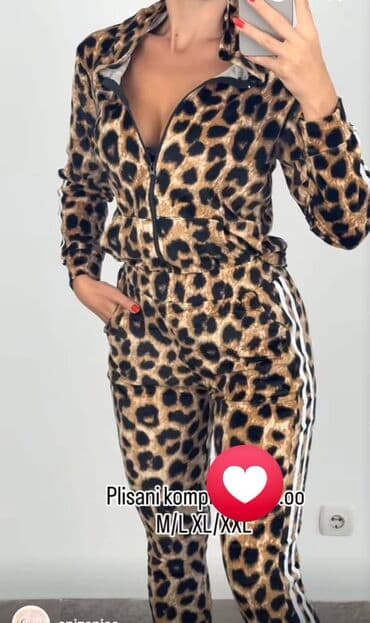 Women's Clothing: Ženski plišani komplet – leopard dezen xlxxlxxl - Dvodijelni — 4