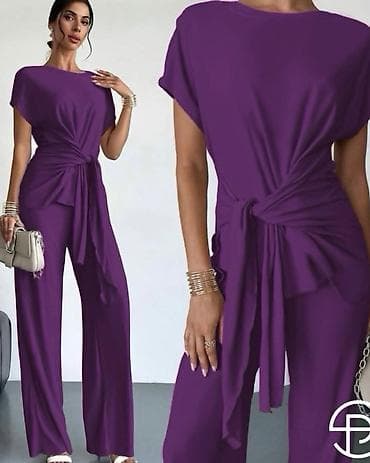 forma ideale beograd extra centar: Damski dvodelni komplet – elegantna bluza i pantalone sa širokim — 6