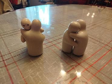 Stilski dekor: Set figura, bоја - Bela, Upotrebljenо — 3