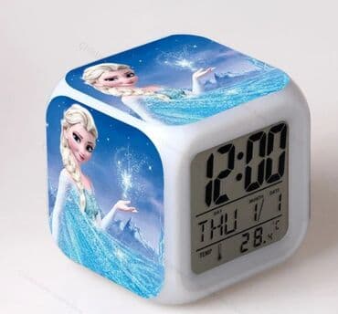 prekrivaci za namestaj: Sat za decu Disney digitalni led svetlo Alarm+termometar Svetli u — 1