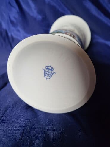 new tekstil: Vaza nova 70te,rucno oslikana Istocna Nemacka. Porcelanska — 11