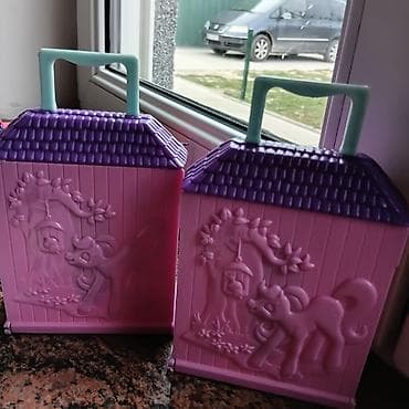 multifunkcionalni stol za igru: Set de igračaka – kućice i stojeći sat - Plastični stojeći sat u roze — 6