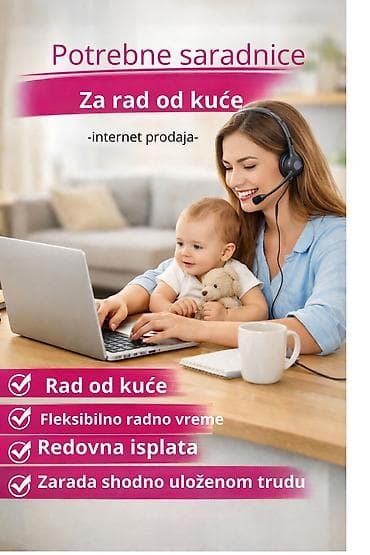 Potrebne saradnice za rad od kuće – internet prodaja. Internet na lalafo.rs Potrebne saradnice za rad od kuće – internet prodaja. Internet