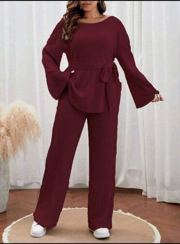 Women's Clothing: Novi kompleti od pletenine🌸puniji,udobnimoderni u pet boja ❄🍁🌦 M L — 5