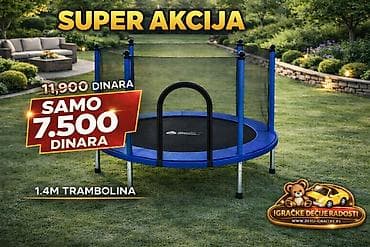 TRAMBOLINA TOP CENA 1.4M NOVO 🎯 NAPRAVI SAVRŠENO DVORIŠTE ZA DECU! na lalafo.rs TRAMBOLINA TOP CENA 1.4M NOVO 🎯 NAPRAVI SAVRŠENO DVORIŠTE ZA DECU!