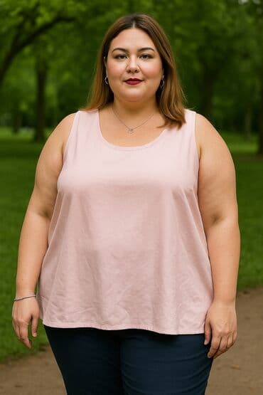 waikiki tunike i bluze: 7XL, Viskoza, Jednobojni, bоја - Roze — 1