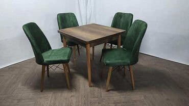 Setovi stolova i stolica: Cena kompleta 250e Stolica: Nogari drvo Visina 90cm Visina sedista — 7