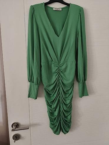 Zelena elegantna haljina GIORGIA Paris, veličina M/L. - Kroj: midi