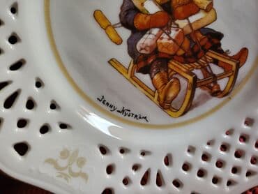 tanjiri za ribu: Tanjir nov za zid iz 70,80ih. orig. Jenny Nustrom. Svedska. Deciji — 5