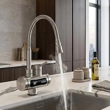 green pasta za domaćinstvo: Kuhinjska slavina sa trenutnim grejačem vode i digitalnim displejem - — 1