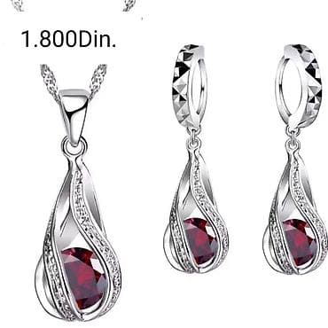 drveni nakit: Posrebreni set od dva nakita sa žigom S925 u četri boje – elegantan — 3