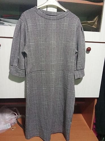 roberto cavalli deca: Elegantna haljina u pepito/karo dezenu (siva/crna), ravnog kroja. - — 1
