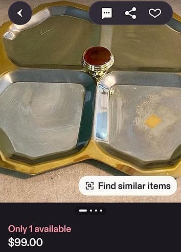 Art & Collectibles: Bombonijera inox 18/10 oznaka,24na pozlata,70te. Bombonijera — 2