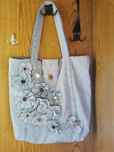 duki daso torbe za plazu: Torba za rame, Handmade, Materijal: Platno — 5