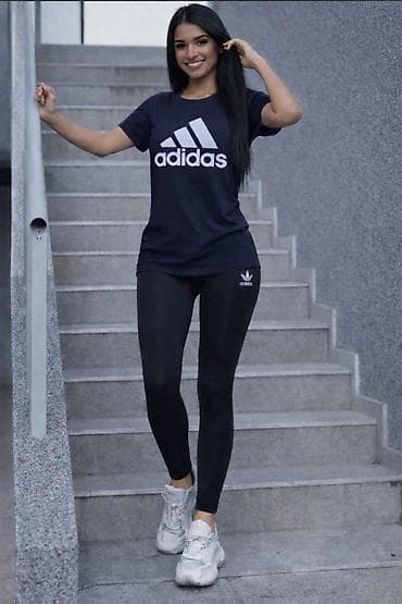 termo helanke za trudnice: Adidas ženski komplet majica i helanke NOVO Novo Majica pamuk elatin — 2