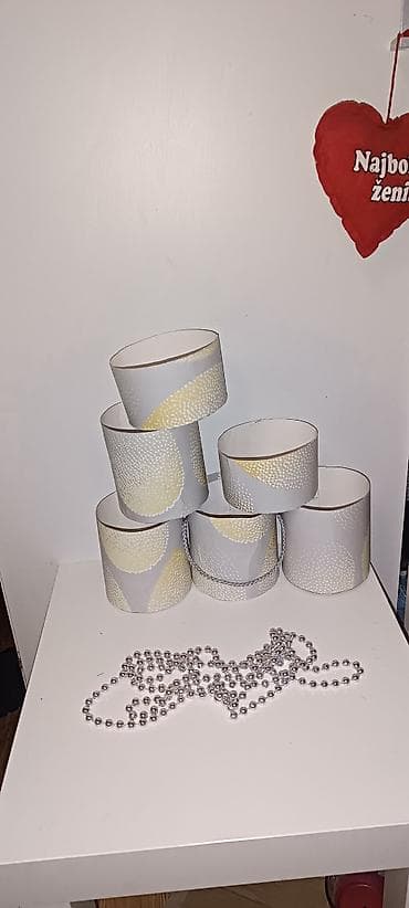 Figures: Set ukrasnih kartonskih kutija – 6 kom - Dizajn: sivo-bela podloga sa — 3