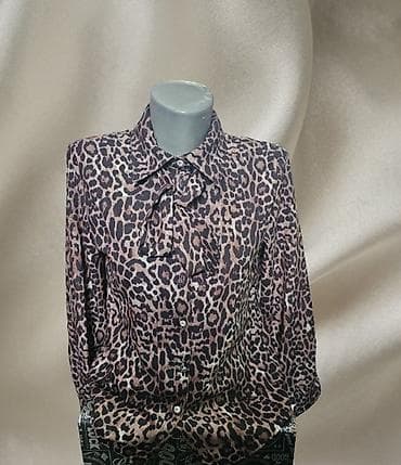 Ženska košulja sa animal printom (leopard) u braon-crnim tonovima