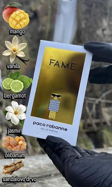 Set pažljivo odabranih parfema i EDP sprejeva: 1) Paco Rabanne Fame –