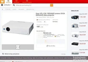 ps3 slim cena: *** AKCIJA *** 1115 Projektor Sony VPL-CS6; Daljinski upravljač; — 2