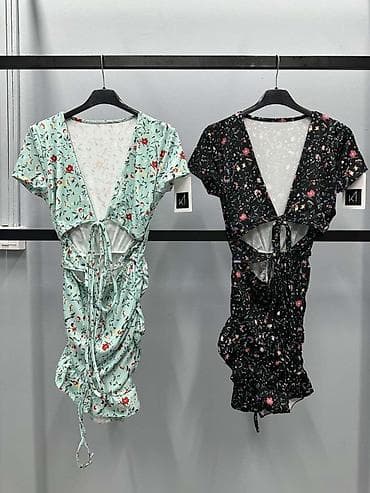 Donji veš: 🔥Letnja mini haljina s cvetnim printom i vezivanjem oko struka ✅2600 — 3