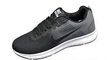 muške cipele za biciklizam: Nike muška patika za trčanje – crno‑siva - Gornjište: mrežasti — 1