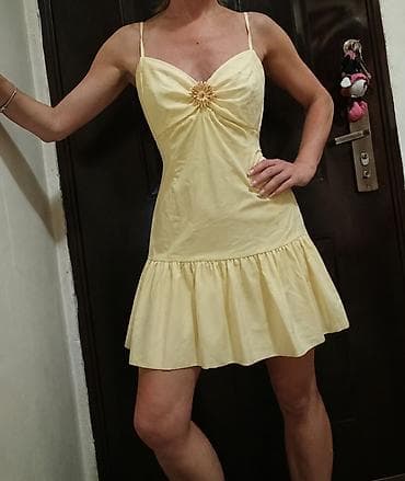 Ženske letnje haljine – 2 modela cena za obe 1) Žuta mini haljina - na lalafo.rs Ženske letnje haljine – 2 modela cena za obe 1) Žuta mini haljina -