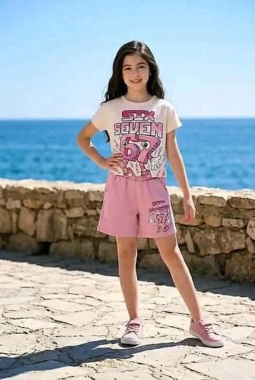 stumble guys majice: Dečiji letnji komplet – majica i šorts - Model: „Six Seven“ (motivi — 1