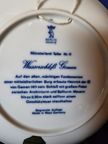 ramovi za goblene cena: Tanjiri novi za na zid porcekanski Berlin dizajn iz 70ih.godina — 10