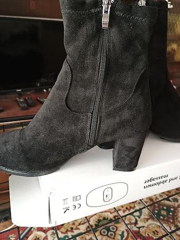 opposite shoes: High boots, 39, color - Black — 3