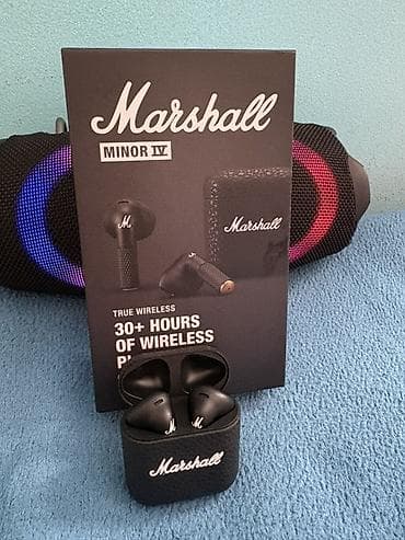 horizontalno i vertikalno: Marshall Minor IV Black – kao nove, kupljene 17.06.2026. Prodajem — 5