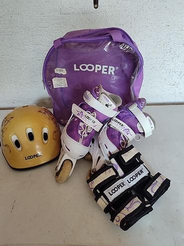 lila kosulja: Roleri Looper za devojčice, br. 26-29, kaciga vel.48-51cm,i štitnici — 7