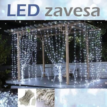 Led zavesa Cena: 2290 din * Karakteristike: -Mala potrošnja, -Lampice