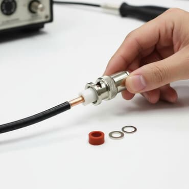 BNC RF konektor (muški) sa maticom za RG kabl 🔌 Kvalitetan BNC muški