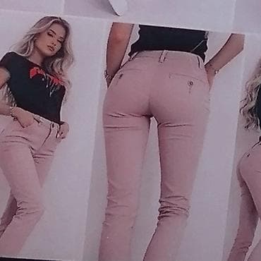 s oliver obuca: Ženske slim-fit pantalone, svetloružičaste boje. - Kroj: uske — 2