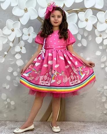 Jednorog haljinice u kompletu sa mašnom za kosu za princezice uzrasta na lalafo.rs Jednorog haljinice u kompletu sa mašnom za kosu za princezice uzrasta