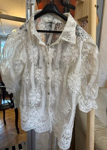 Košulje: Belа providna čipkana košulja TOPSHOW - Model: ženska košulja od na lalafo.rs Košulje: Belа providna čipkana košulja TOPSHOW - Model: ženska košulja od