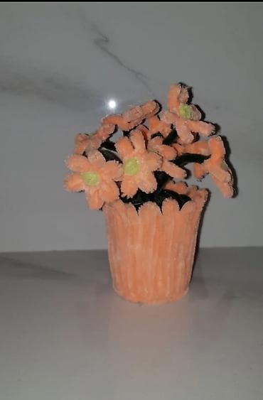 prodaja ruza na veliko: Ručni dekorativni mini korpice i cvetne aranžmane od plišanih chenille — 4