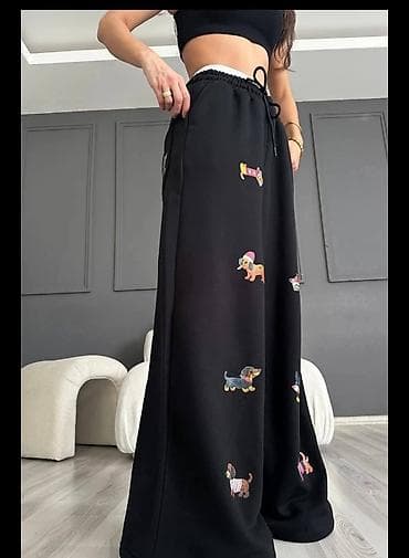 carape 40 dena: Hit 🍀 Ženske široke trenerke sa printom pasa - Model: široke — 3